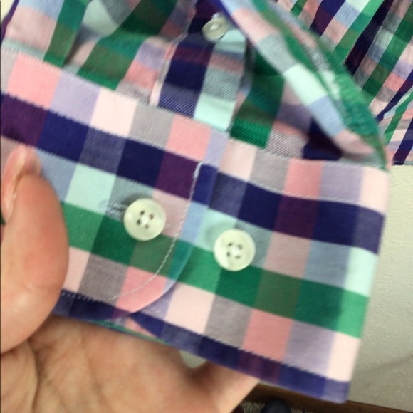 Charleston Threads plaid costal color button-upXXL - Picture 6 of 10